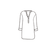 Dobby Short Dress  - Women - CD Cotton Dobby - S000 Natural