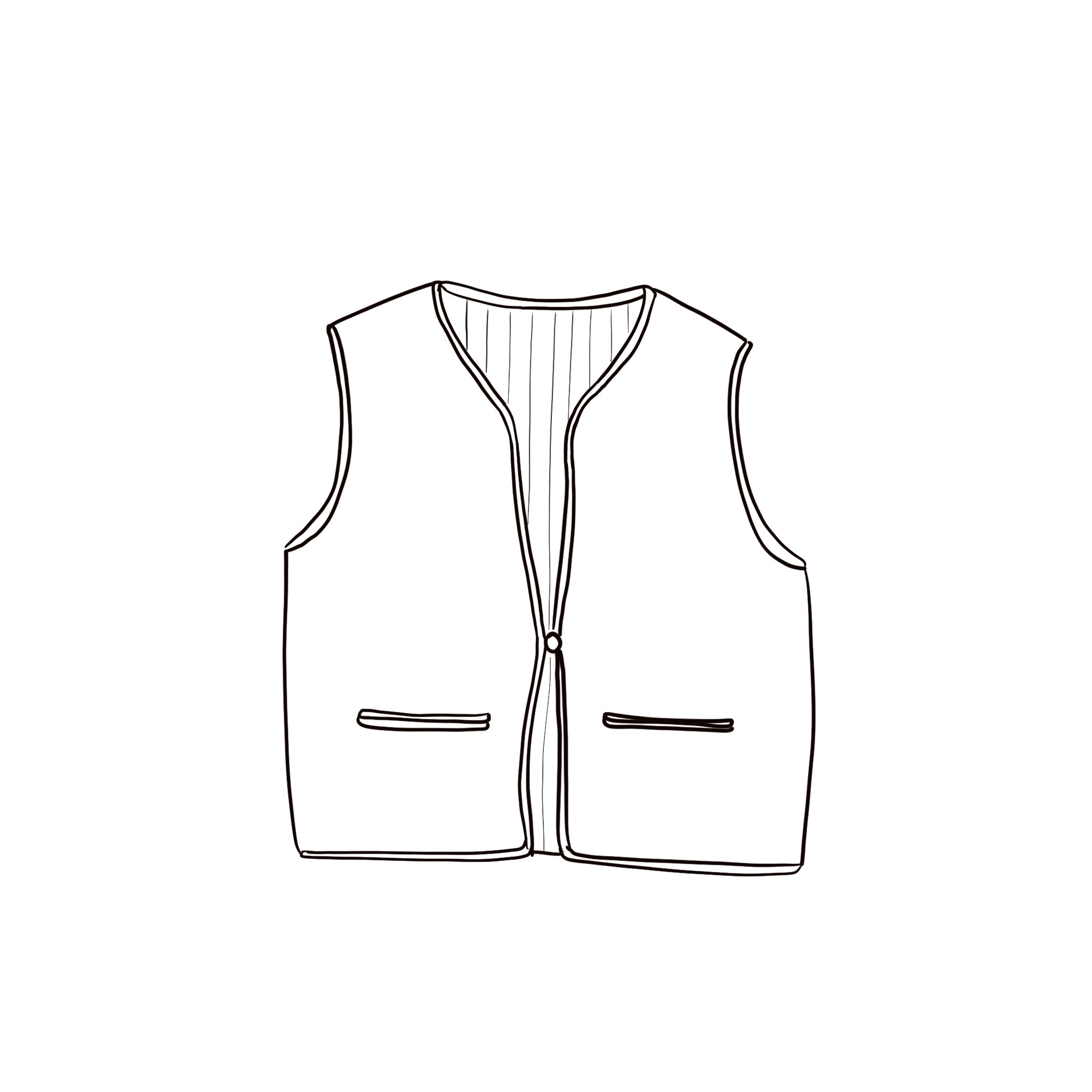 Elisa Vest - Kids  - CO Cotton Corduroy - S045 Stone Grey