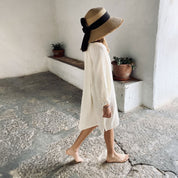 Lina Long Dress - Kids - DS Double Saloo - S000 Natural