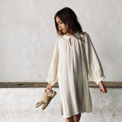 Lina Long Dress - Kids - DS Double Saloo - S000 Natural