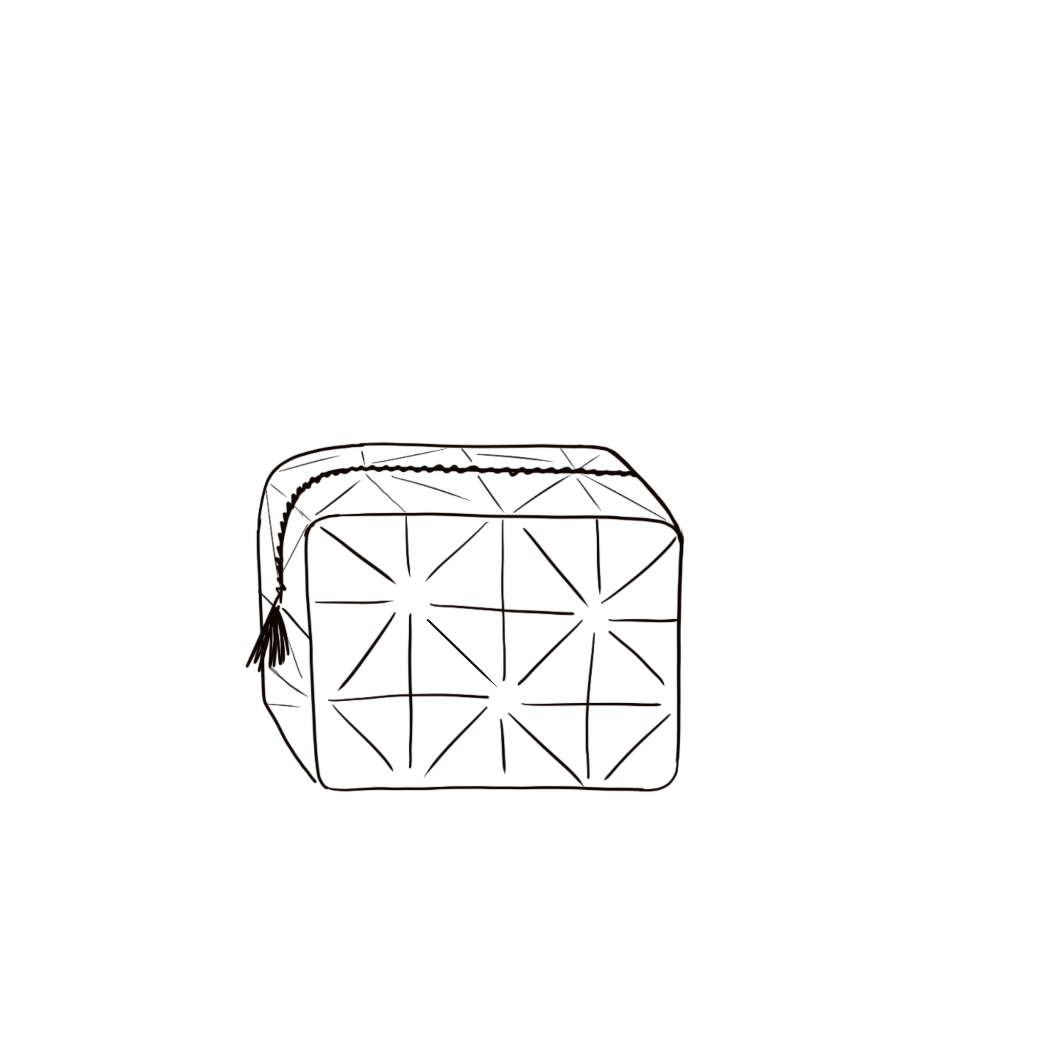 Akira Toiletry Bag - OQ Origami Quilt - S050 Antique Bronze - Large