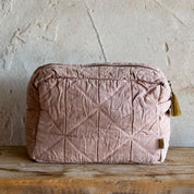 Akira Toiletry Bag - OQ Origami Quilt - S054 Nude Brown - Large