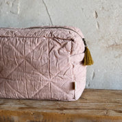 Akira Toiletry Bag - OQ Origami Quilt - S054 Nude Brown - Large