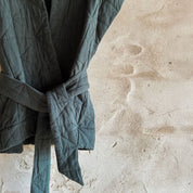 Akira Vest - Women  - OQ Origami Quilt - S021 Dark Grey