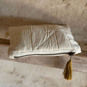 Akira Zip Clutch - OQ Origami Quilt - S000 Natural