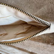 Akira Zip Clutch - OQ Origami Quilt - S000 Natural