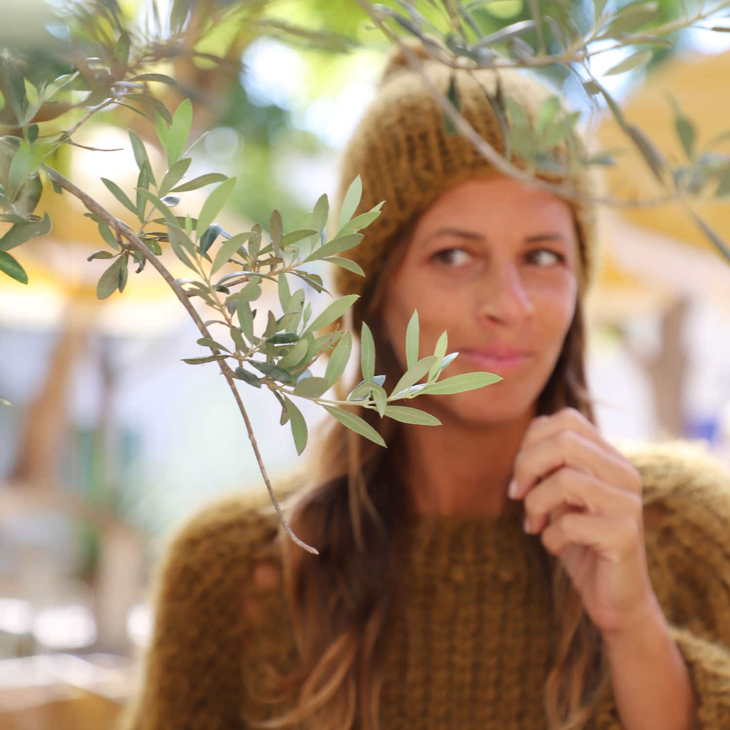Atelier Pompom Beanie  - Women - MO Mohair - S050 Antique Bronze