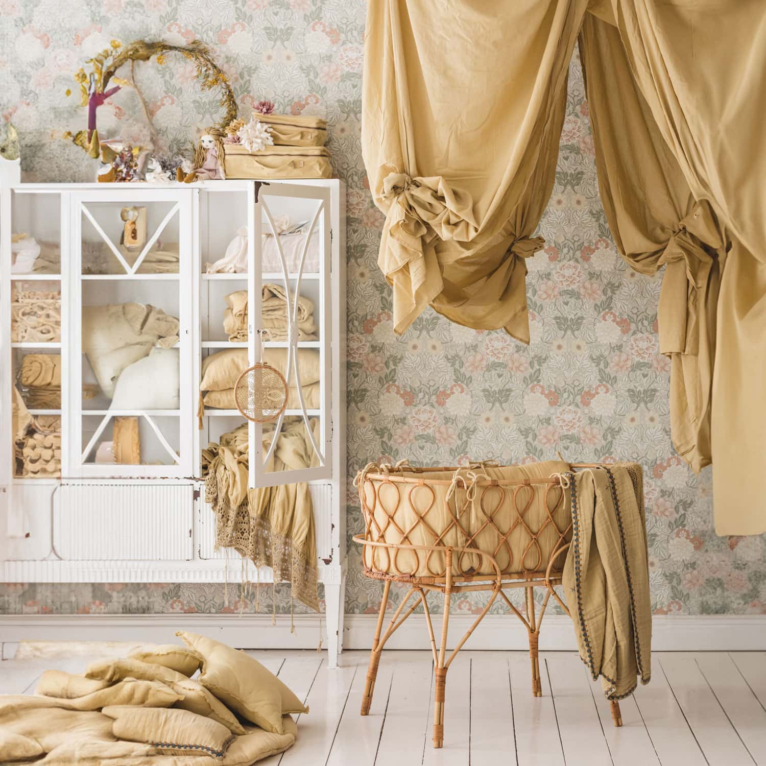 Bed Drape Single - SS Simple Saloo - S048 Mellow Yellow