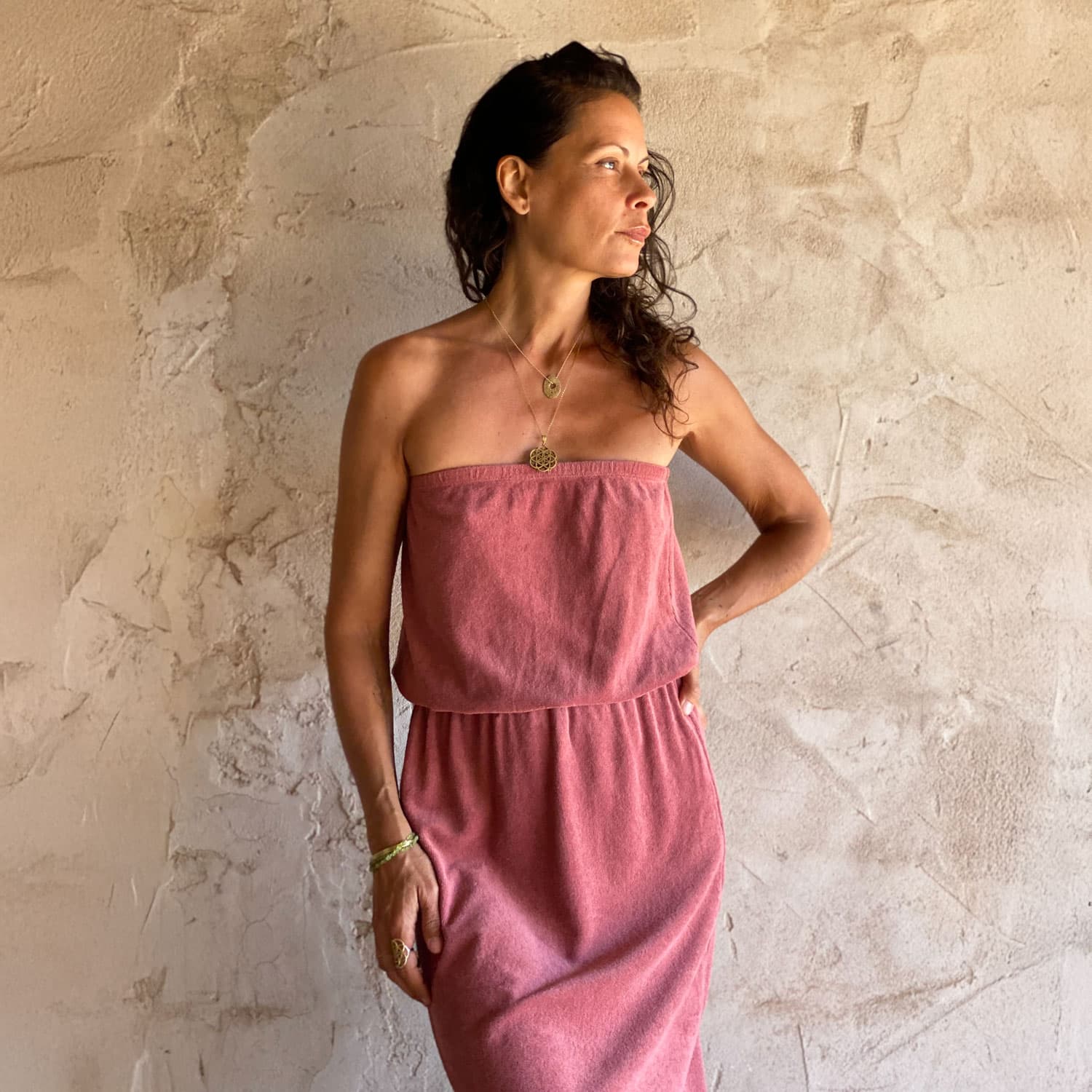 Betty Dress - Women - TJ Terry Jersey - S042 Baobab Rose – n
