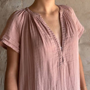 Carla Short Dress - Women - DS Double Saloo - S007 Dusty Pink