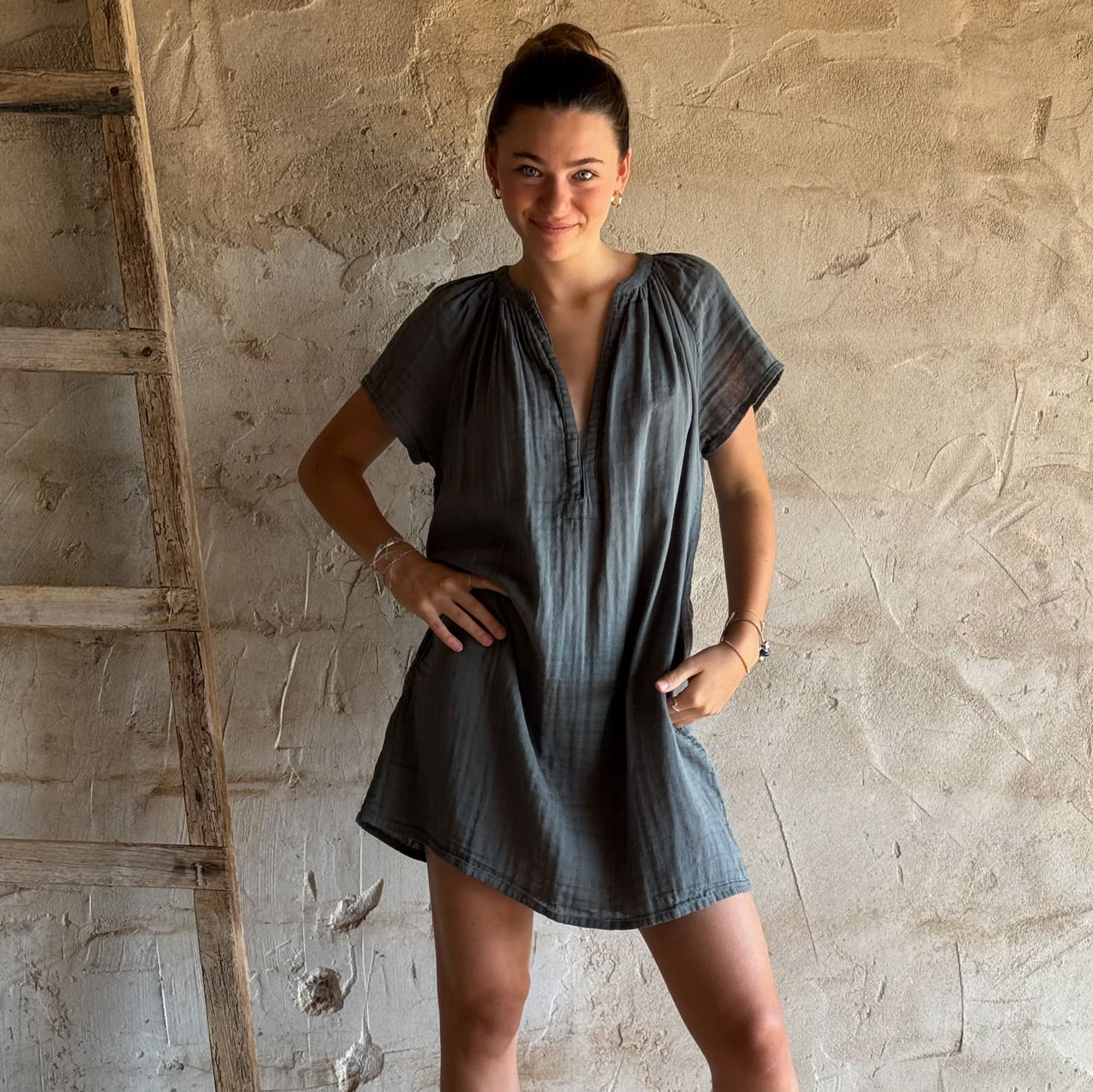 Carla Short Dress - Women - DS Double Saloo - S032 Ice Blue