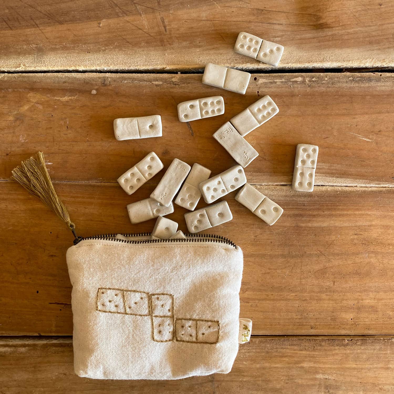 Ceramic Domino Game - S000 Natural