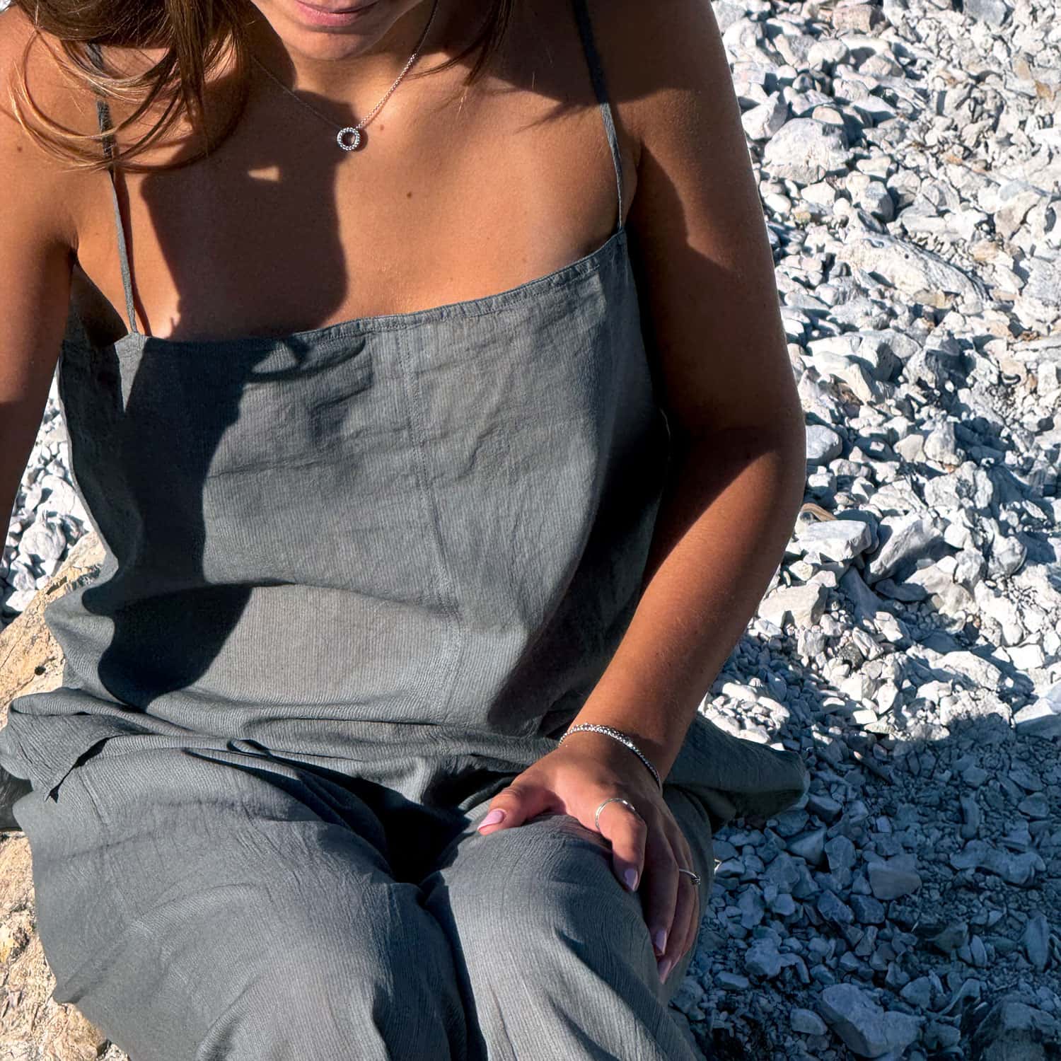 Dobby Tank Top - Women - CD Cotton Dobby - S032 Ice Blue
