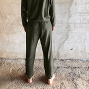 Elie Jogger - Women - TJ Terry Jersey - S021 Dark Green Grey