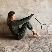 Elie Jogger - Women - TJ Terry Jersey - S021 Dark Green Grey