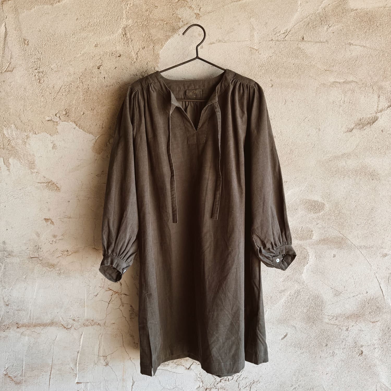 Elisa Dress  - Kids - CO Cotton Corduroy - S045 Stone Grey