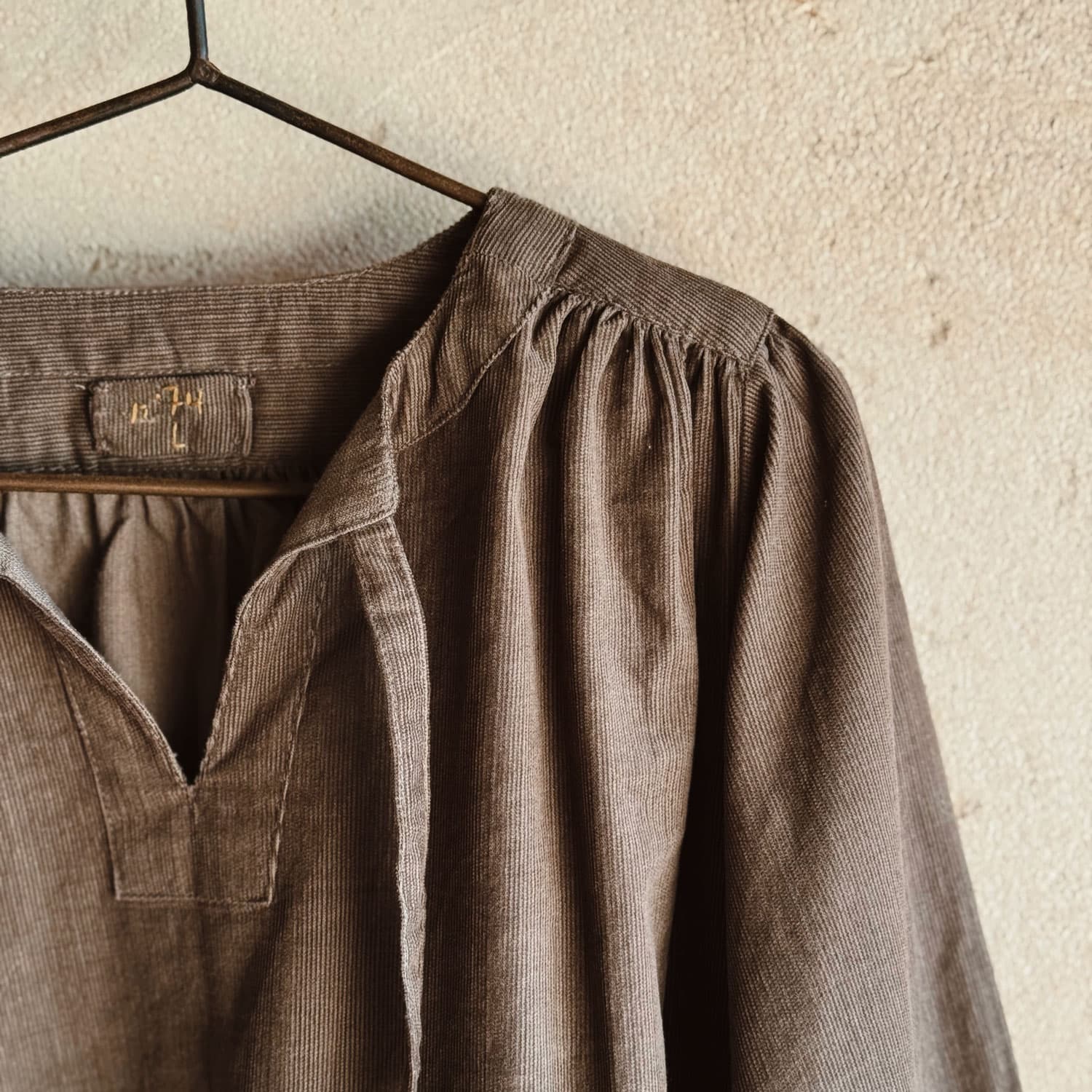 Elisa Dress  - Kids - CO Cotton Corduroy - S045 Stone Grey