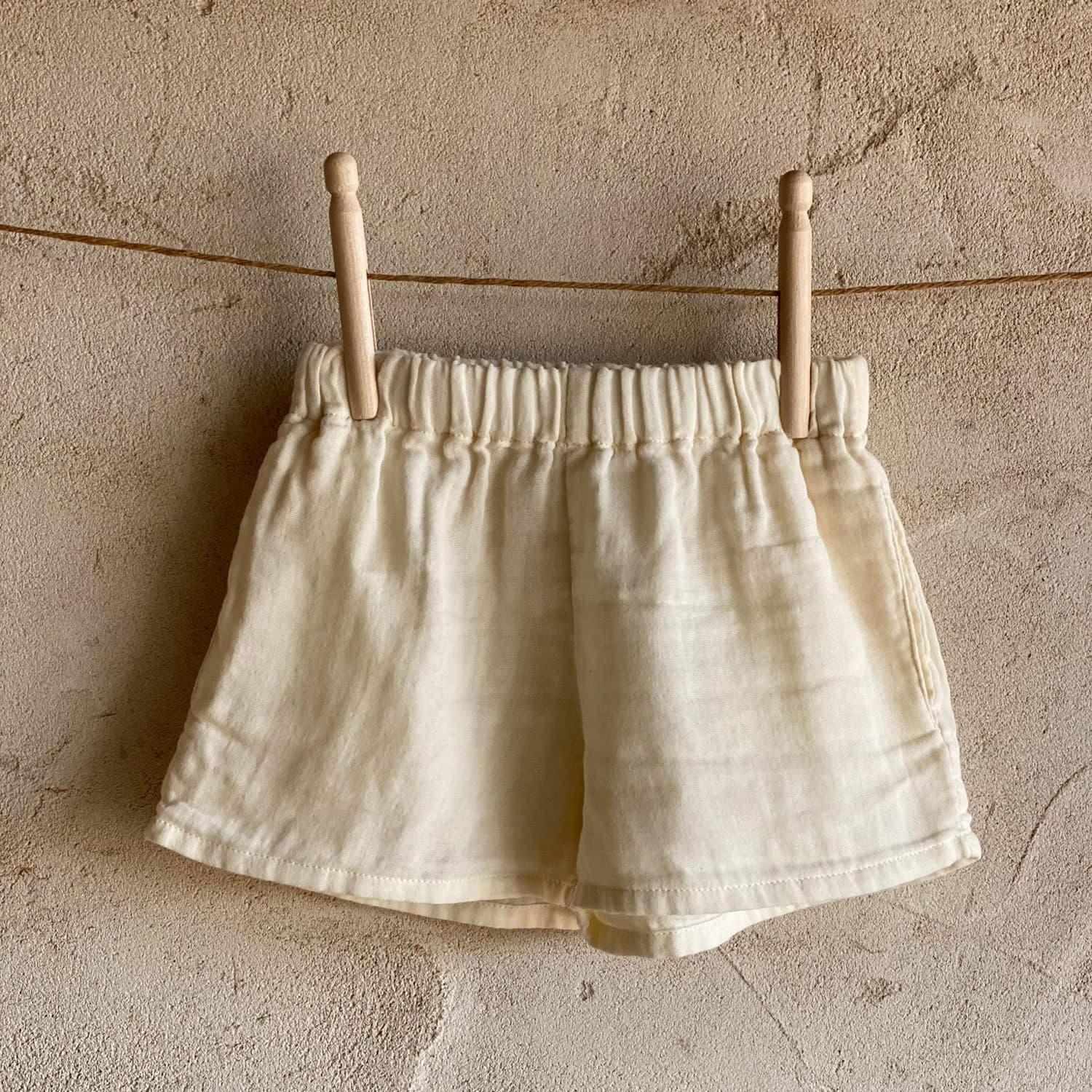 Elka Short Pants - Baby - DS Double Saloo - S000 Natural