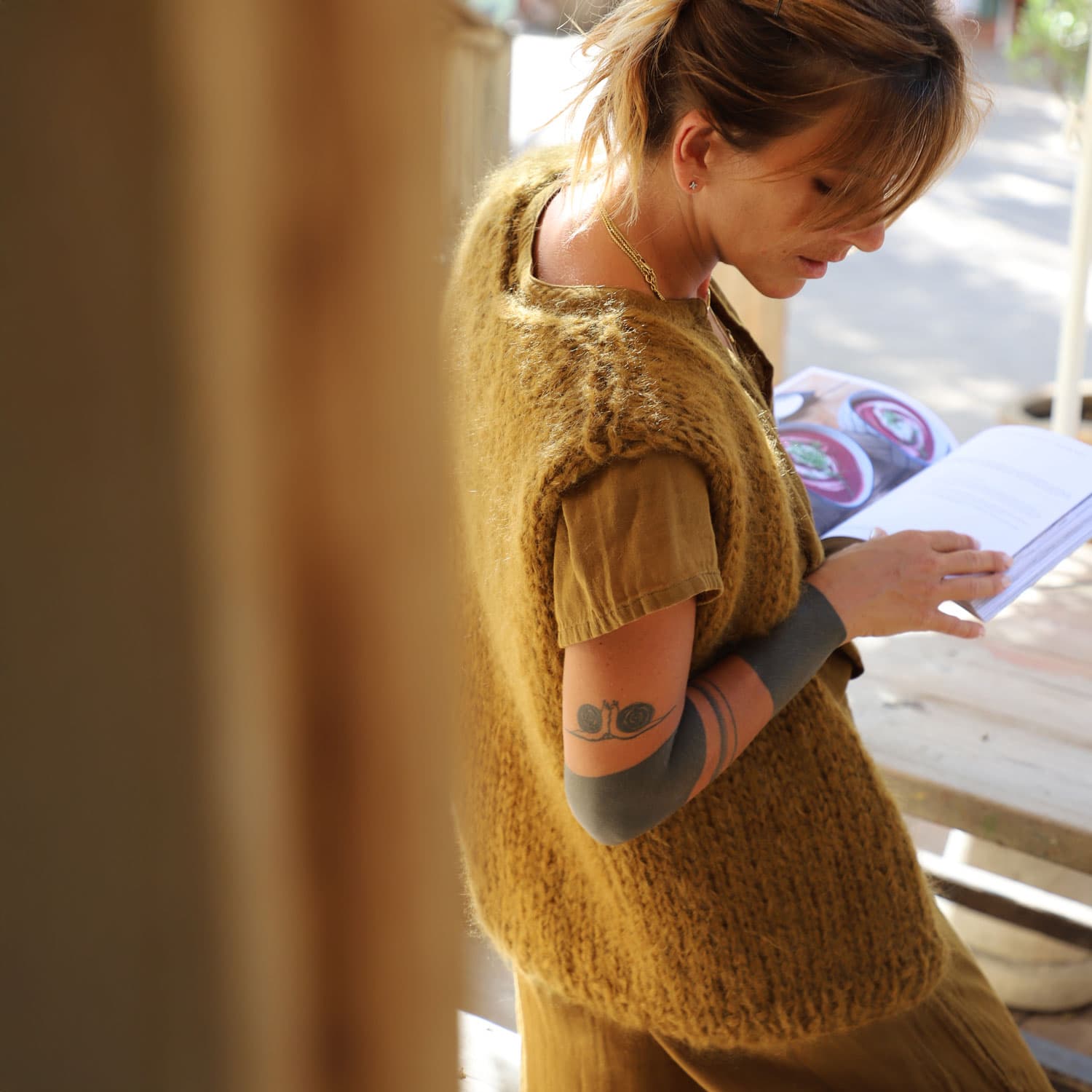 Francy Gilet - Women - MO Mohair - S050 Antique Bronze