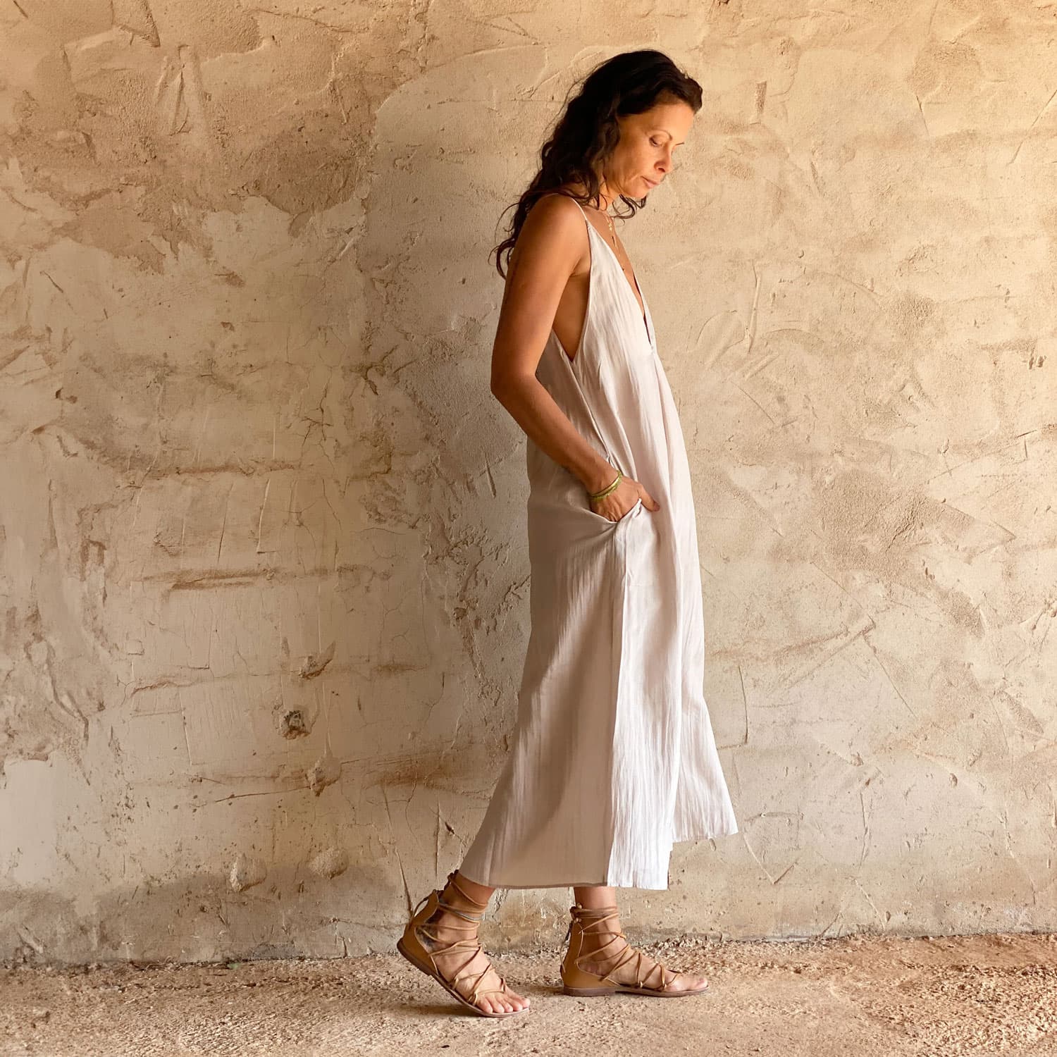 Gisele Dress - Women - HS Habotai Silk 40 - S018 Powder