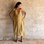 Gisele Dress - Women - HS Habotai Silk 40 - S050 Antique Bronze