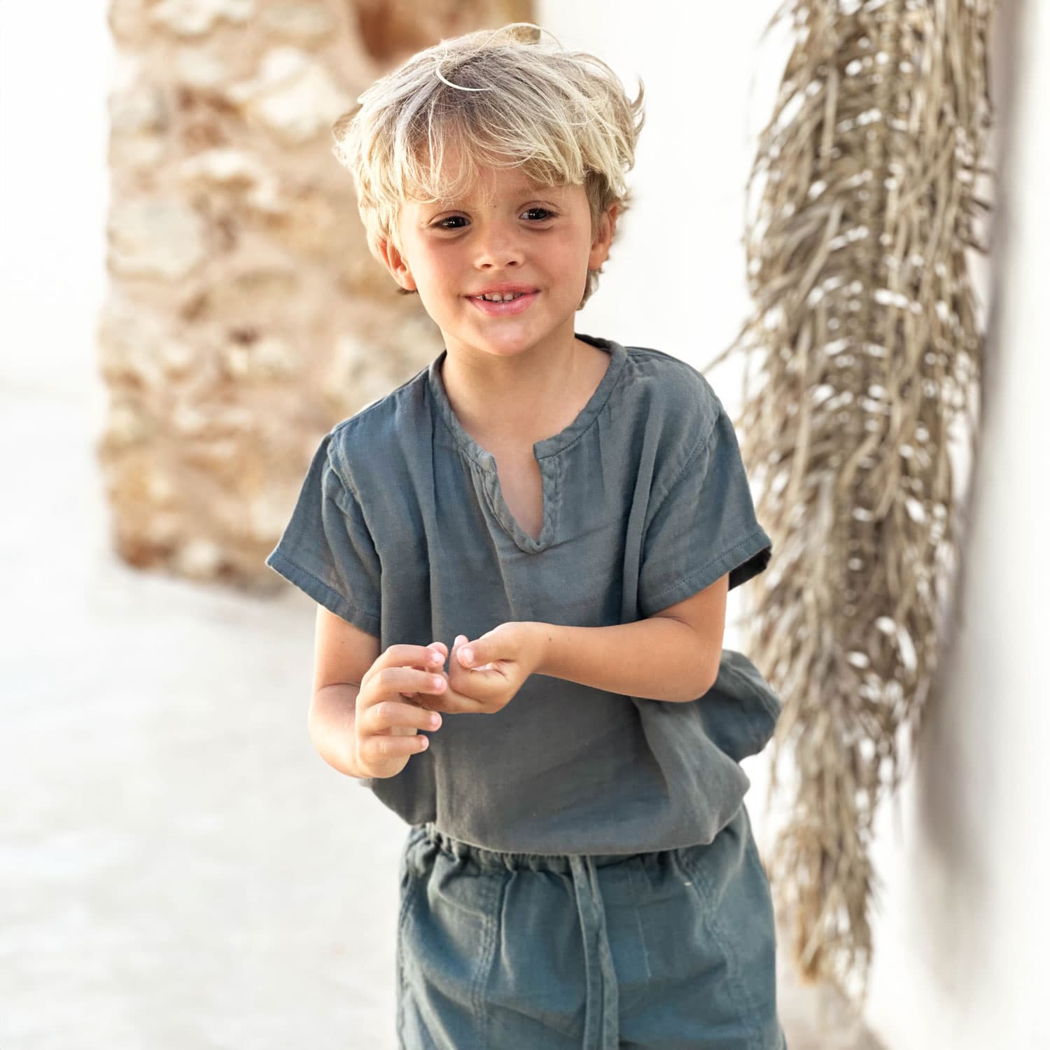 Icaro Shirt - Kids - DS Double Saloo - S032 Ice Blue