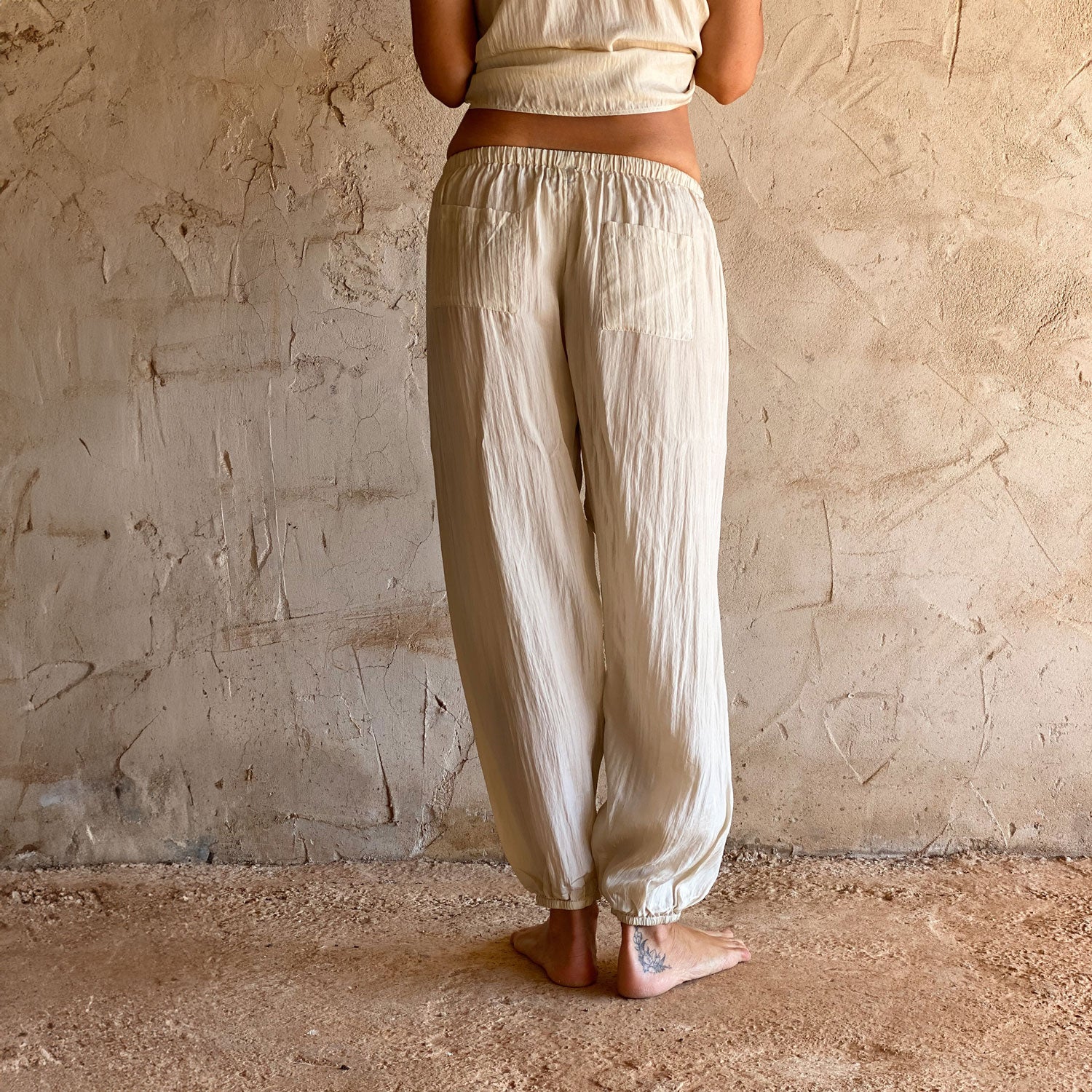 Joe Pants - Women - HS Habotai Silk 40 - S000 Natural