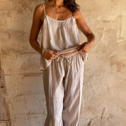 Joe Pants - Women - HS Habotai Silk 40 - S018 Powder