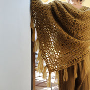 Juliana Crochet Shawl - Women - MO Mohair - S050 Antique Bronze