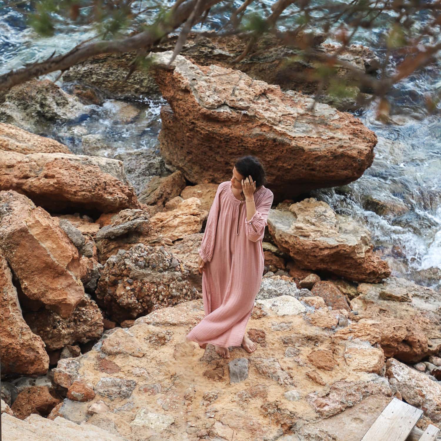 Lina Long Dress - Women - DS Double Saloo - S007 Dusty Pink