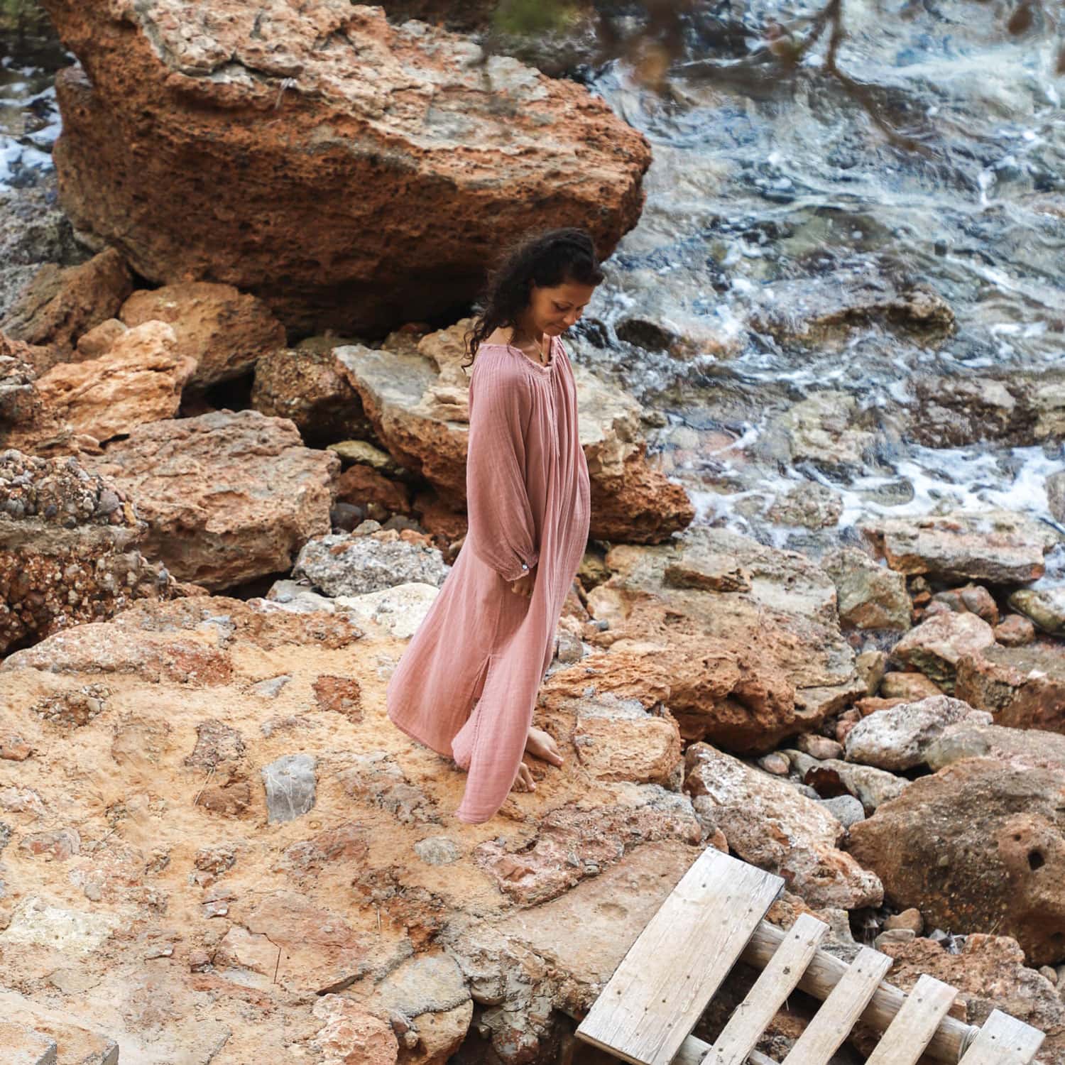 Lina Long Dress - Women - DS Double Saloo - S007 Dusty Pink