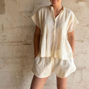 Lucille Shirt - Women - SS Simple Saloo - S100 Raw