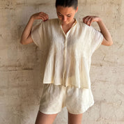 Lucille Shirt - Women - SS Simple Saloo - S100 Raw