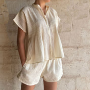 Lucille Shirt - Women - SS Simple Saloo - S100 Raw