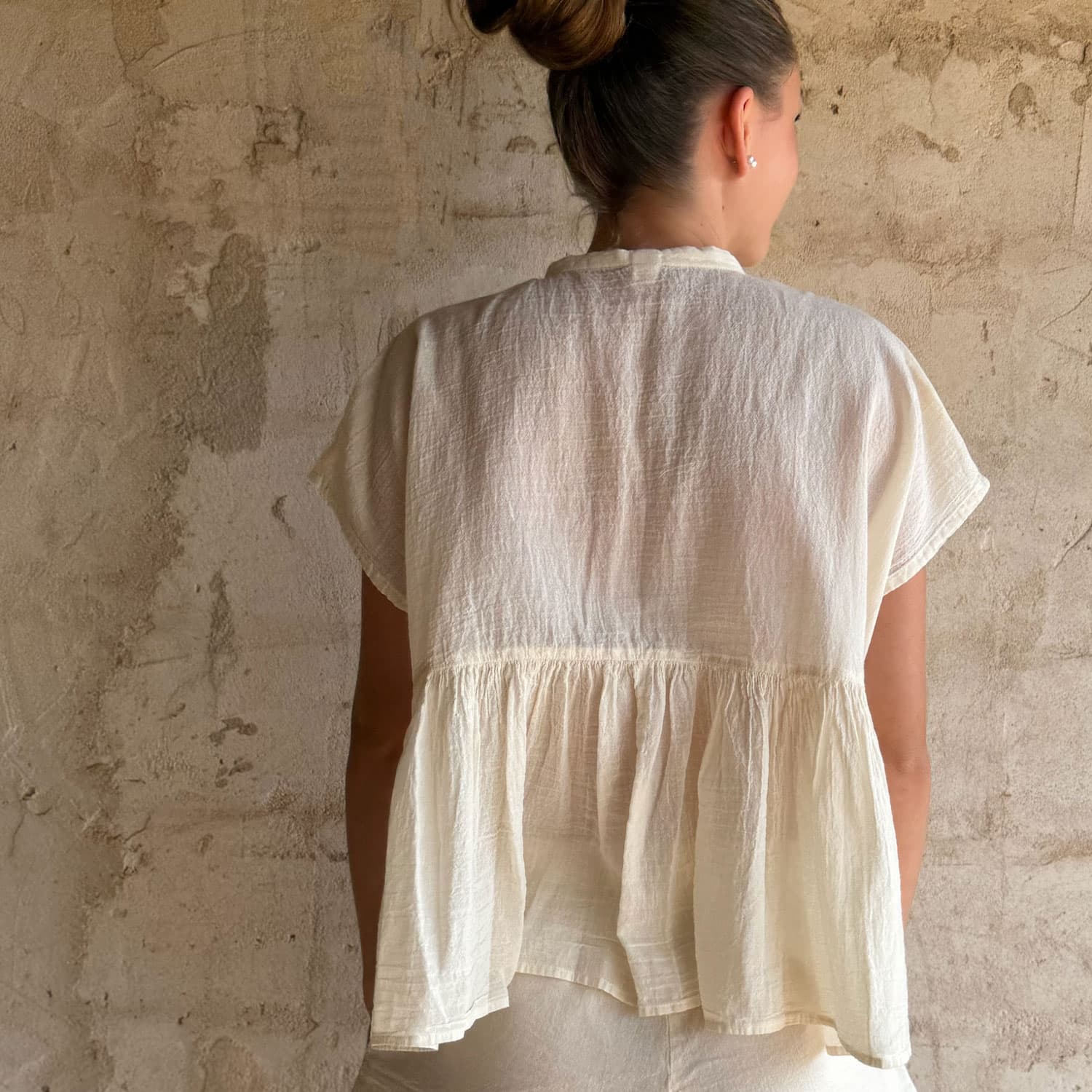 Lucille Shirt - Women - SS Simple Saloo - S100 Raw