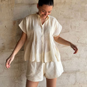 Lucille Shirt - Women - SS Simple Saloo - S100 Raw