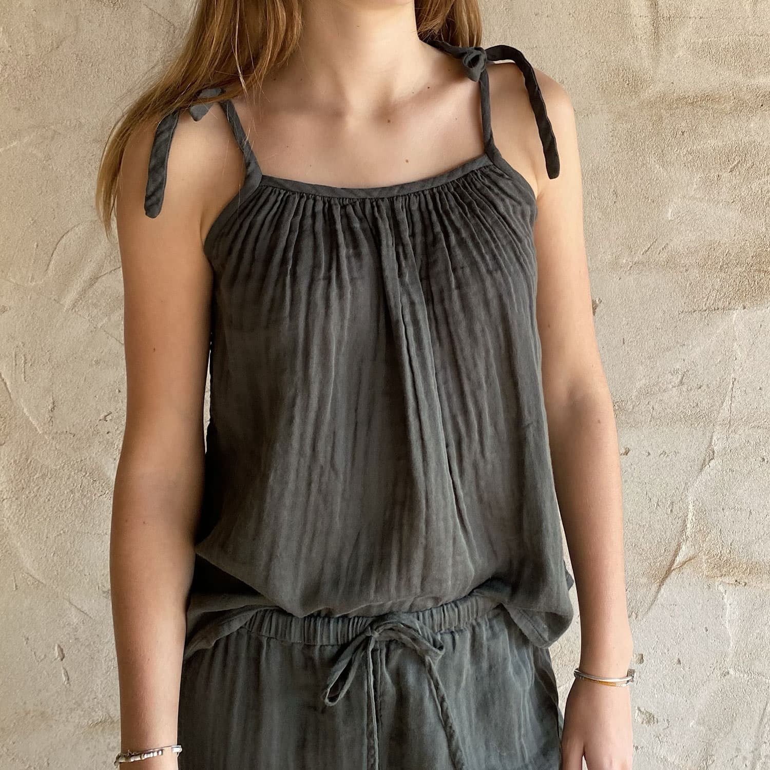 Mia Top - Women - DS Double Saloo - S021 Dark Green Grey