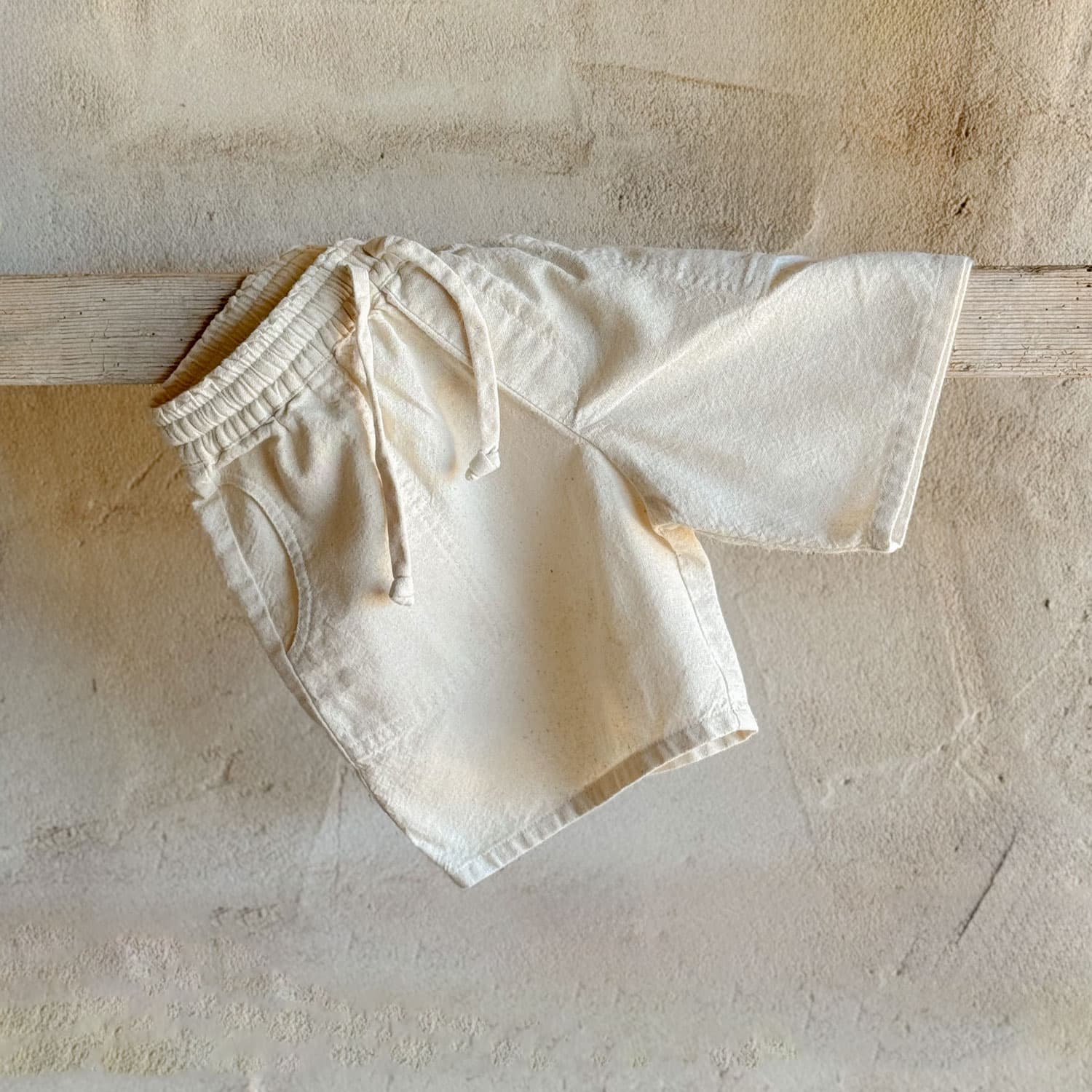 Nico Bermuda Shorts - Kids - TC Thai Cotton - S000 Natural