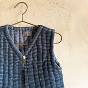 Nora Vest - Kids - SV Silk Velvet - S055 Aegean Blue