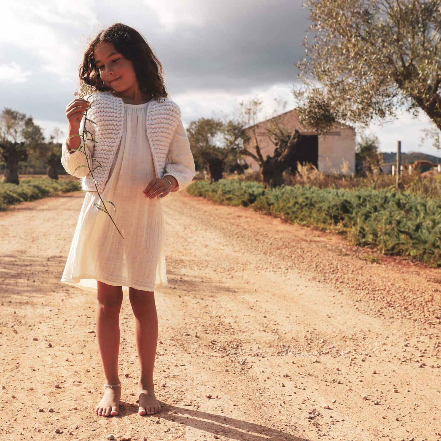 Andrea Gilet - Kids - WA Wool Alpaca - S000 Natural