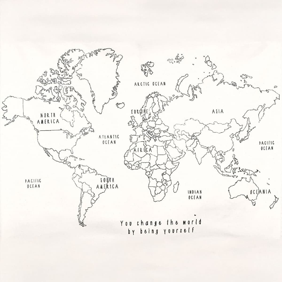 World Map Poster  - CV Canvas