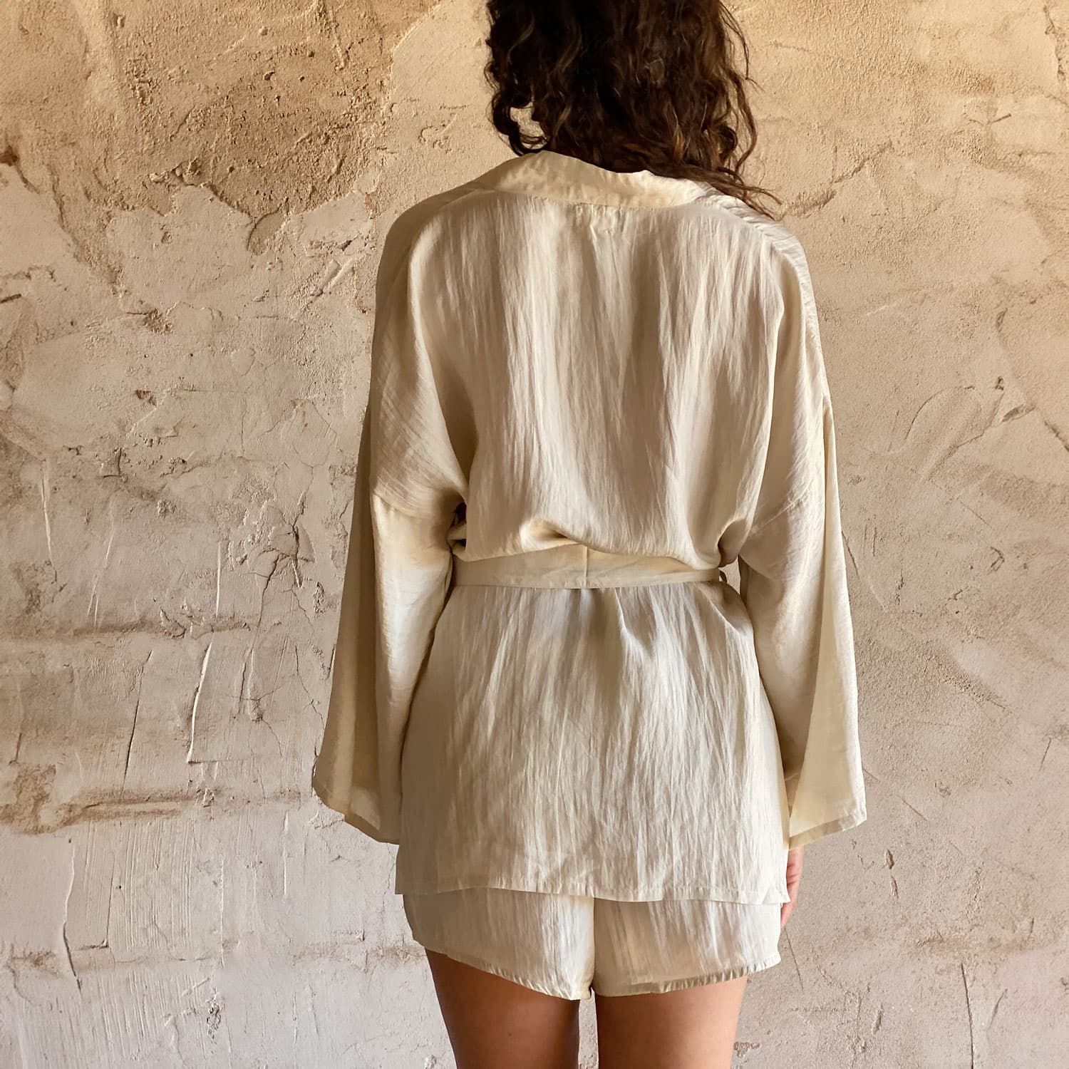 Yoko Kimono - Women - HS Habotai Silk 40 - S000 Natural