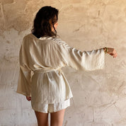 Yoko Kimono - Women - HS Habotai Silk 40 - S000 Natural
