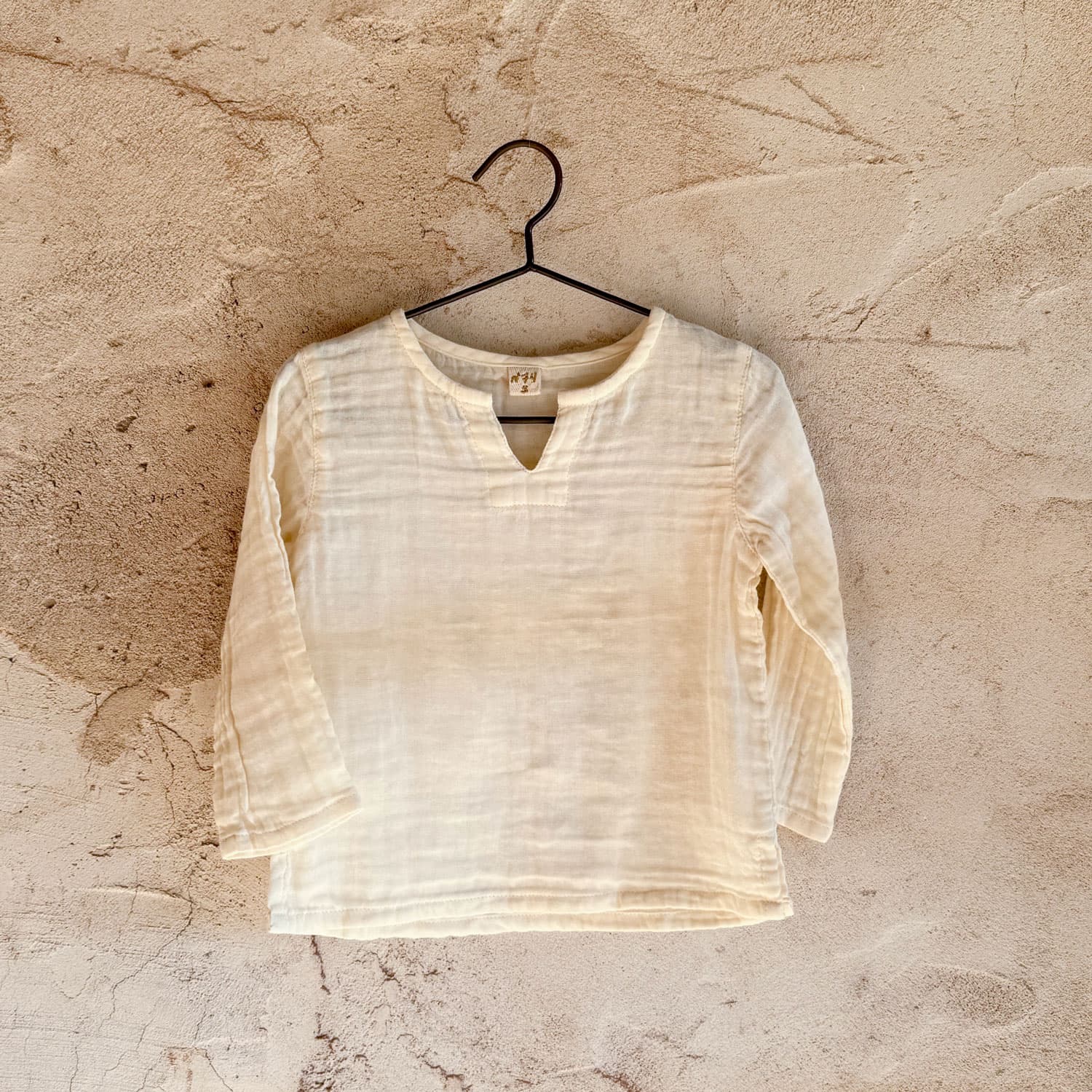 Zac Shirt - Baby - DS Double Saloo - S000 Natural