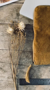 Laptop Case  - WV Woven Velvet - S050 Antique Bronze