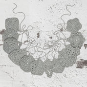 Numero 74 - Crochet Garland - Silver grey - S019