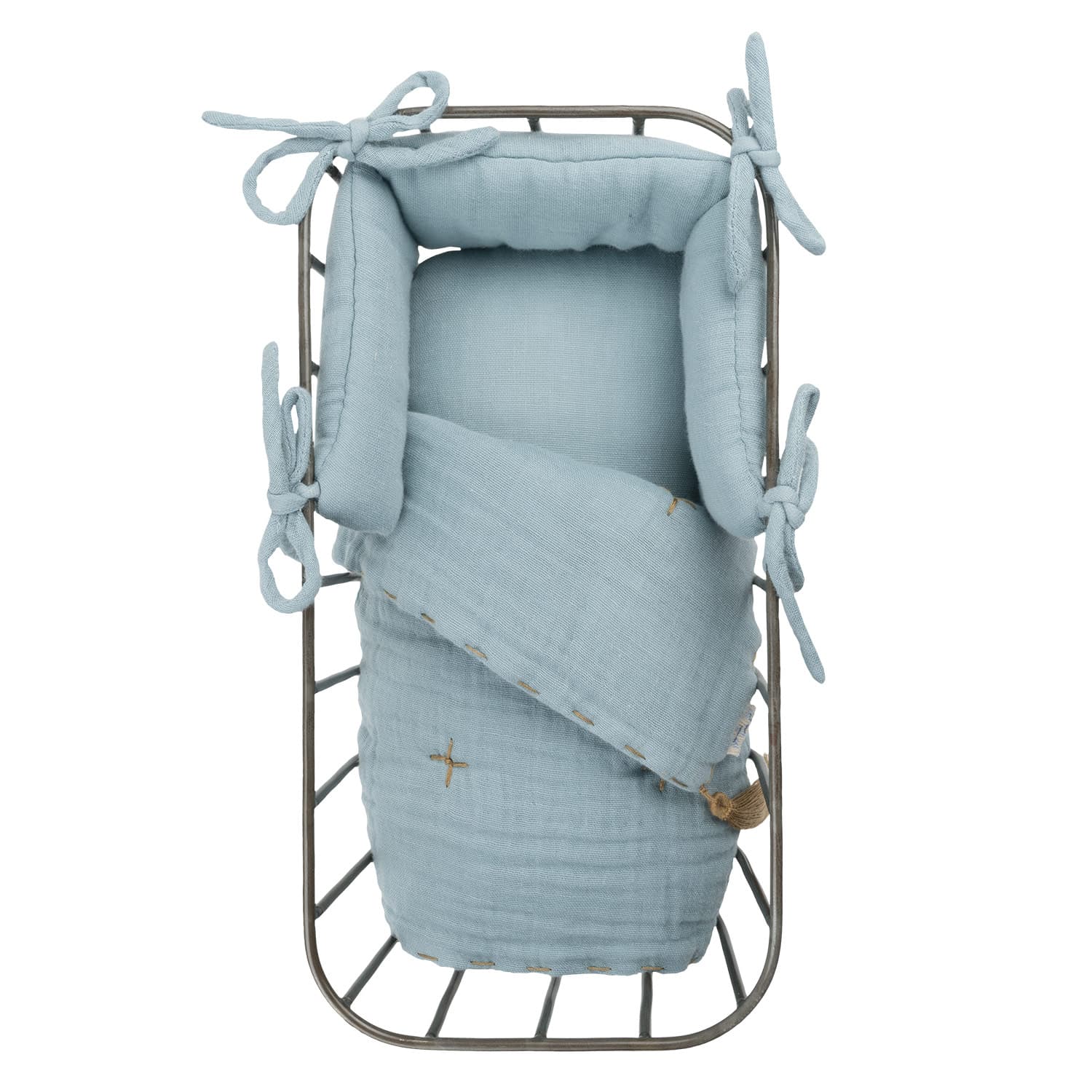 Numero 74 - Doll Metal Crib Set - Sweet Blue - S046