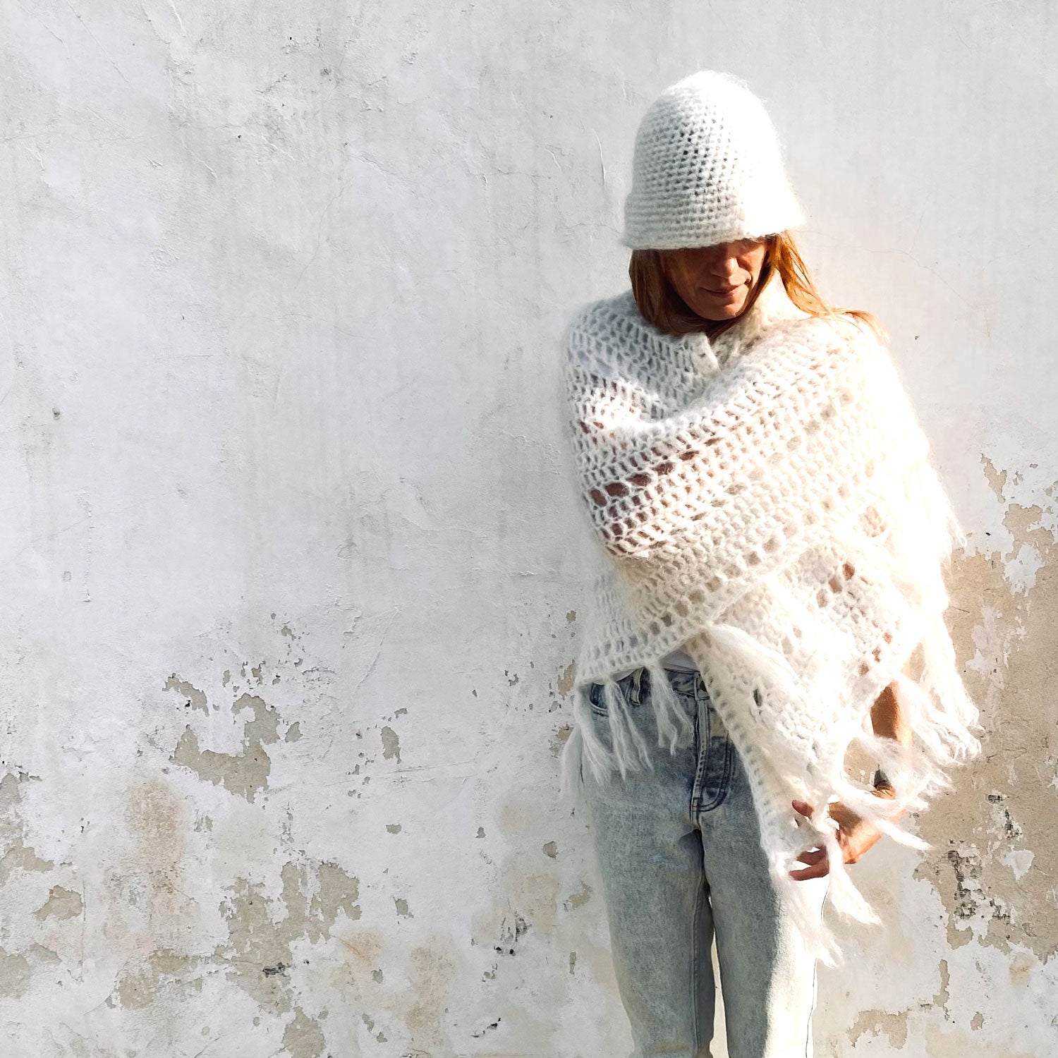 Juliana Crochet Shawl - Women - MO Mohair - S000 Natural