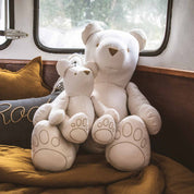 Ted Bear Cushion  - CV Canvas - S000 Natural