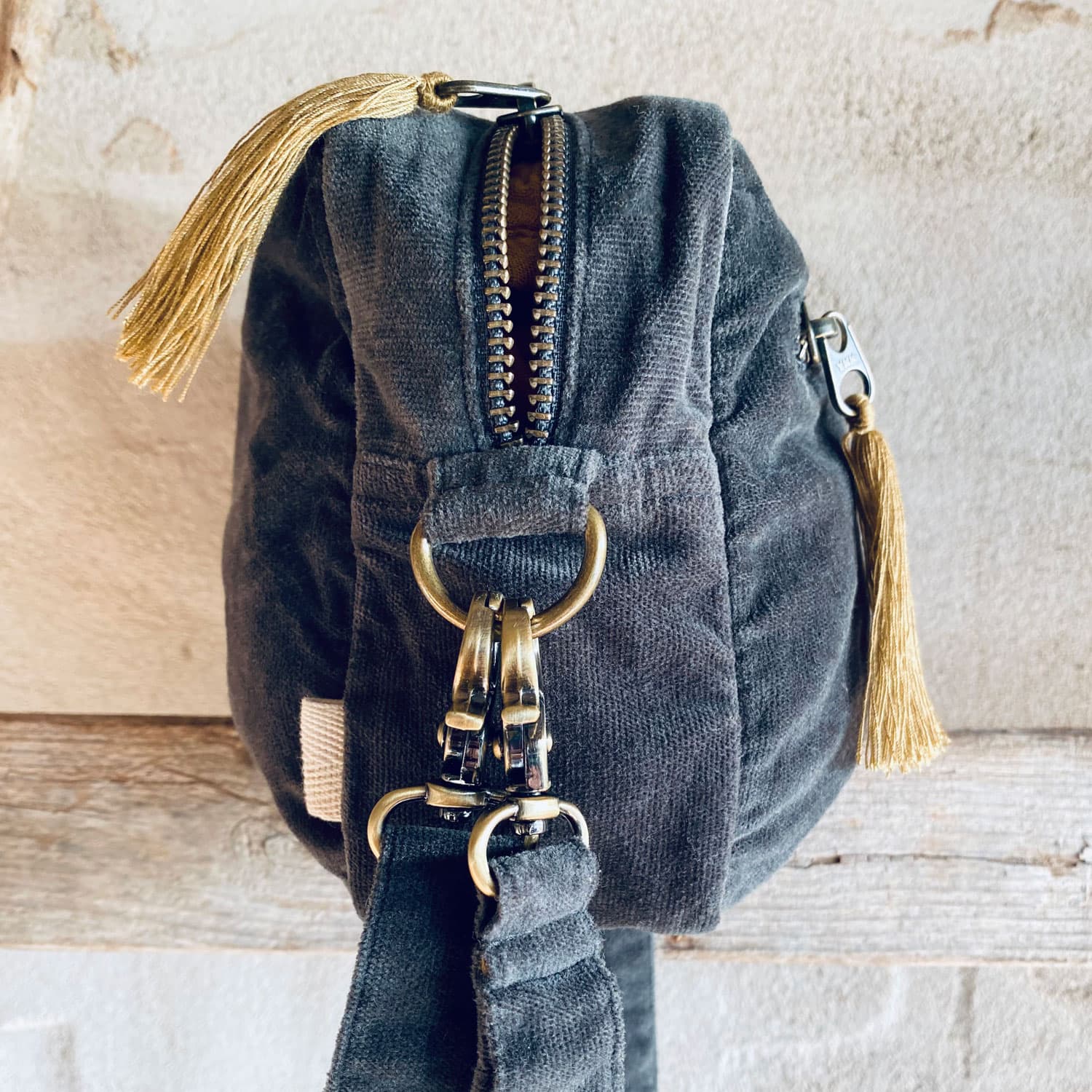 Daily Bag  - WV Woven Velvet - S021 Dark Green Grey